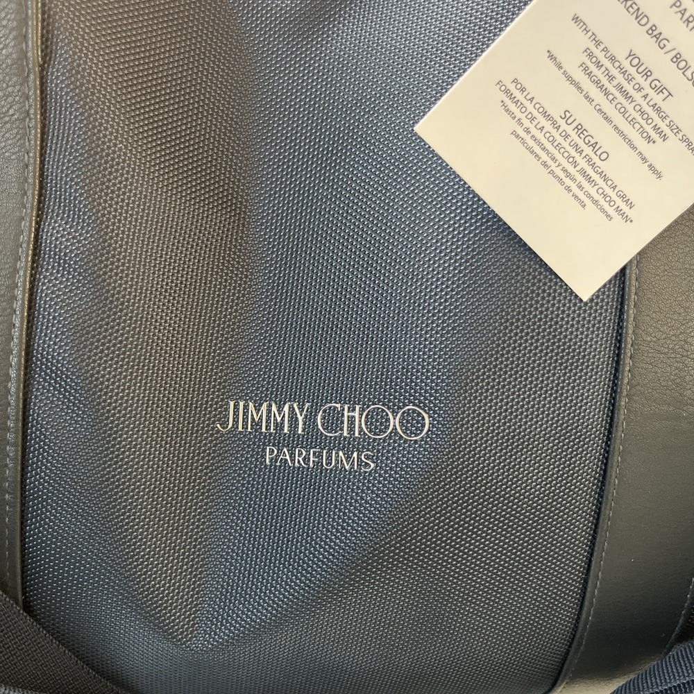 Jimmy Choo Parfums Navy Duffle Weekender Bag W/ Shoulder Strap Travel Tote New - Picture 5 of 16